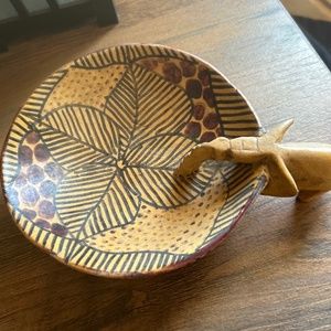 Unique Hand Carved African Bowl